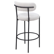 Silla de mostrador tapizada Viola Boucle color crema (juego de 2)