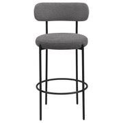 Viola Boucle Upholstered Bar Chair Grey (Set of 2)