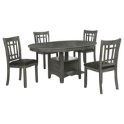 Juego de comedor Lavon de altura de mostrador ovalado en castaño claro