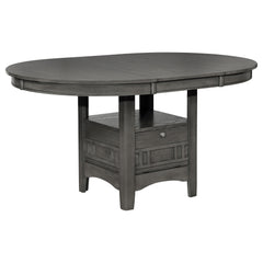 Mesa de comedor extensible Lavon ovalada de 60 pulgadas, color gris medio