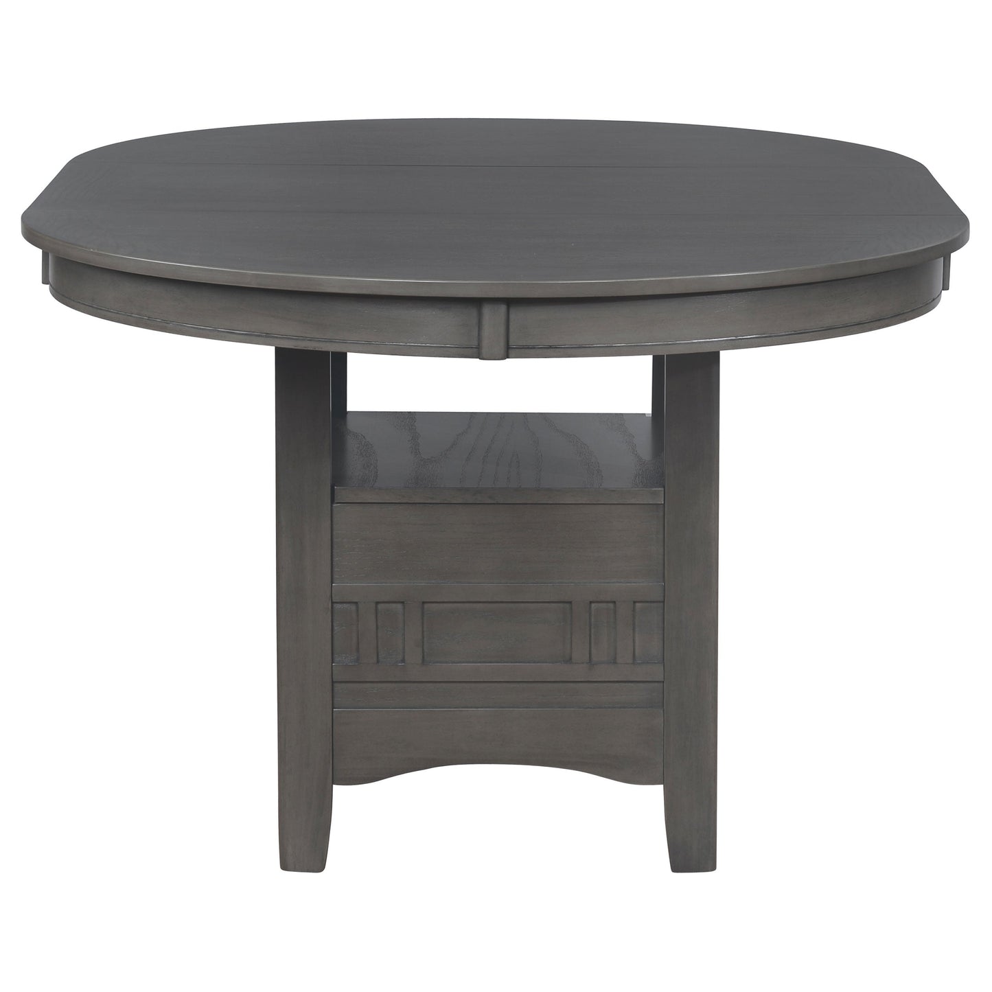 Mesa de comedor extensible Lavon ovalada de 60 pulgadas, color gris medio