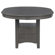 Mesa de comedor extensible Lavon ovalada de 60 pulgadas, color gris medio
