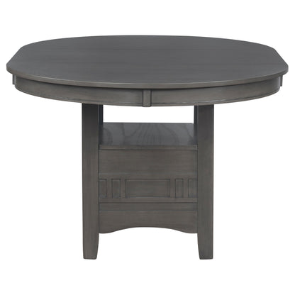 Mesa de comedor extensible Lavon ovalada de 60 pulgadas, color gris medio