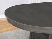 Mesa de comedor extensible Lavon ovalada de 60 pulgadas, color gris medio