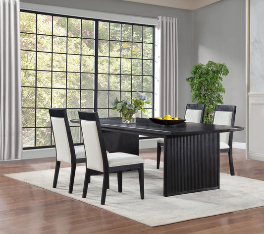 Brookmead  Extension Leaf Dining Table Set Black