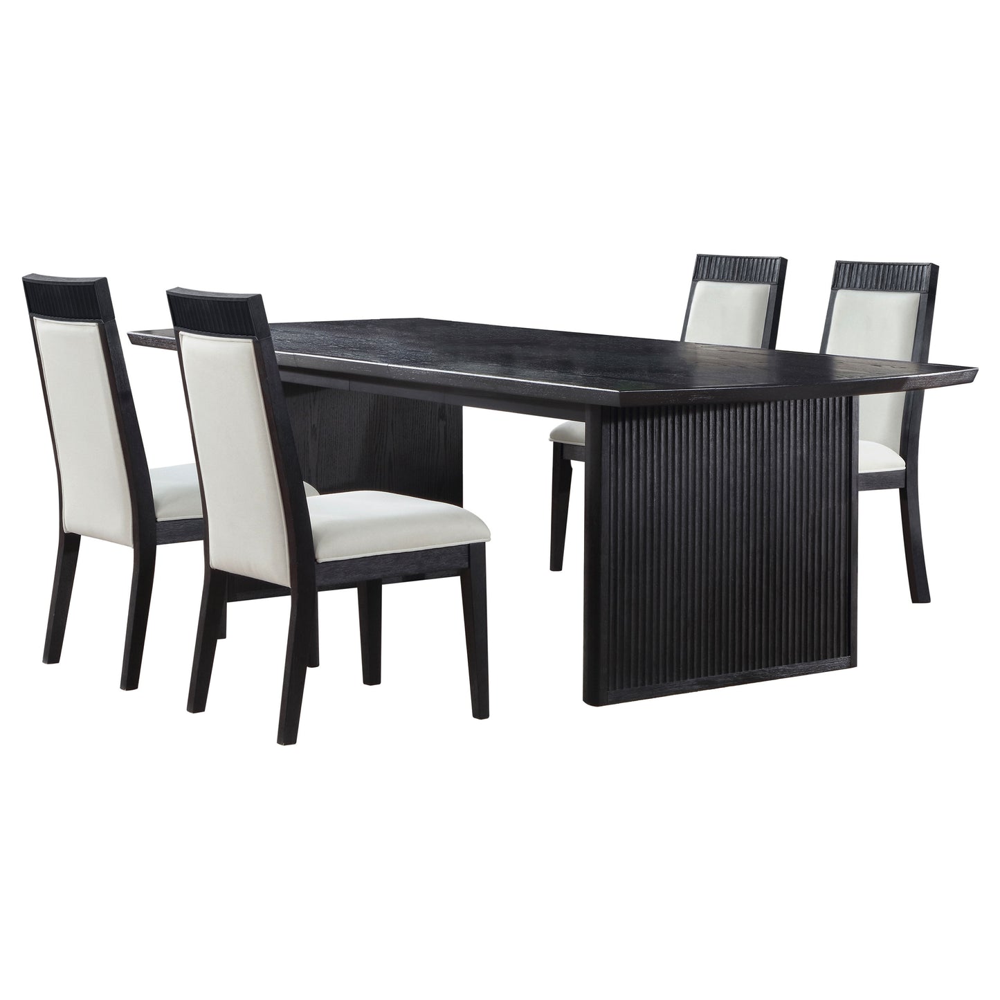 Brookmead  Extension Leaf Dining Table Set Black