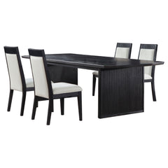 Brookmead  Extension Leaf Dining Table Set Black