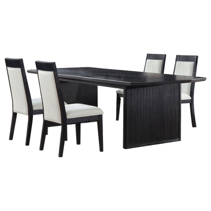 Brookmead  Extension Leaf Dining Table Set Black