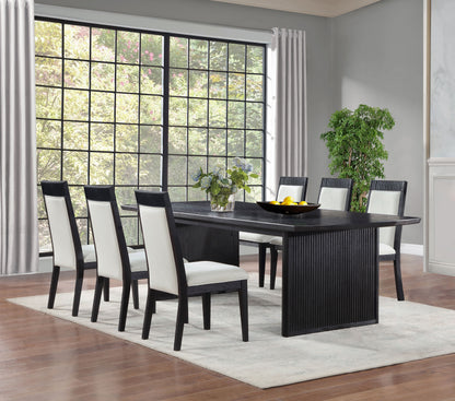 Brookmead  Extension Leaf Dining Table Set Black