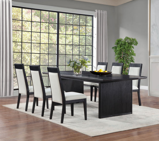 Brookmead  Extension Leaf Dining Table Set Black