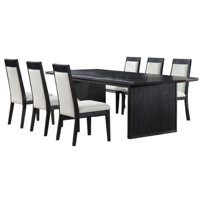 Brookmead  Extension Leaf Dining Table Set Black