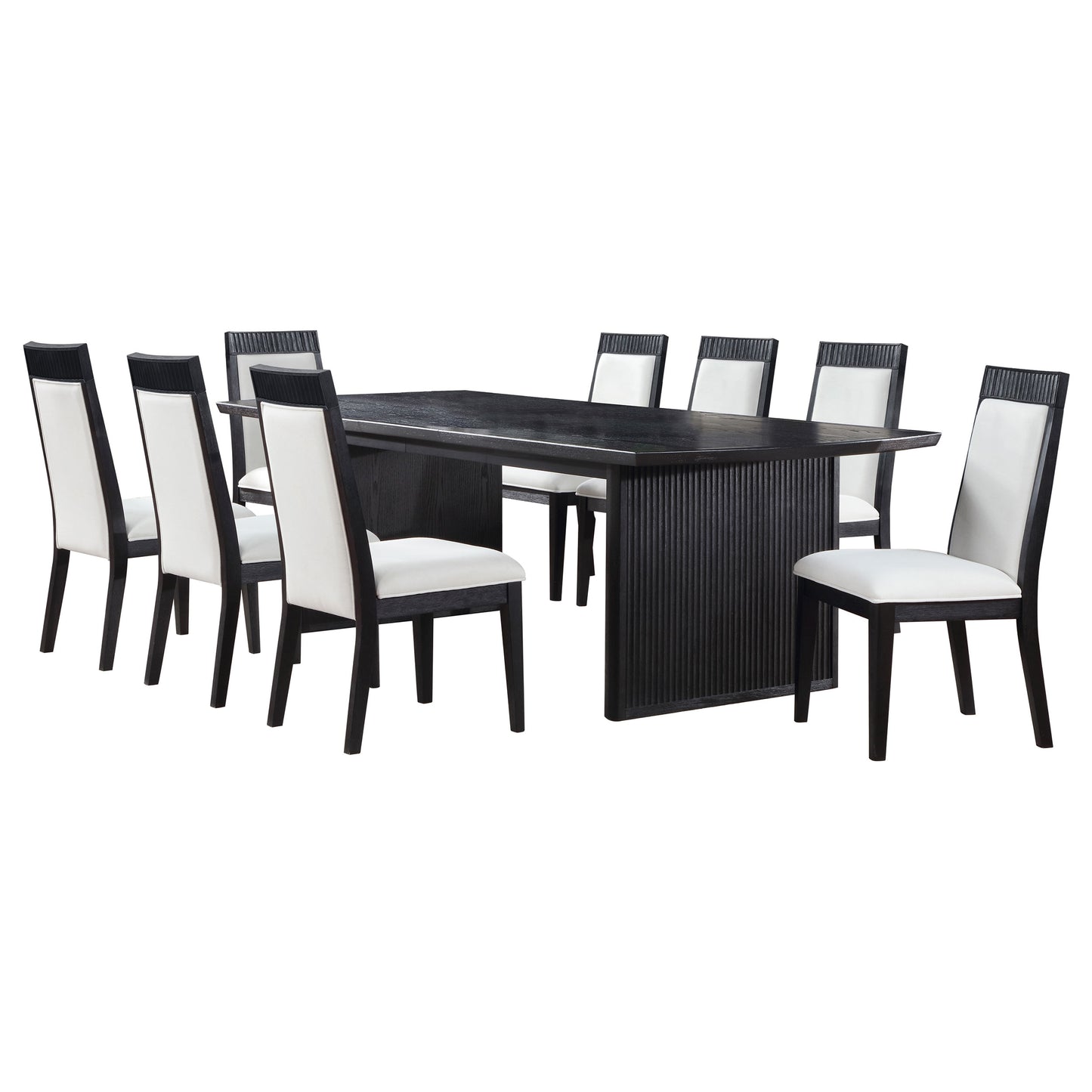 Brookmead  Extension Leaf Dining Table Set Black