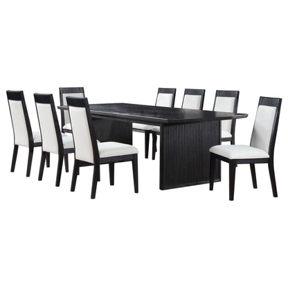 Brookmead  Extension Leaf Dining Table Set Black