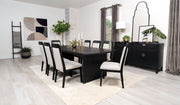 Mesa de comedor extensible Brookmead, color negro