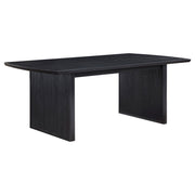 Mesa de comedor Brookmead de 100 pulgadas con hojas extensibles, color negro