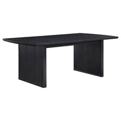 Mesa de comedor Brookmead de 100 pulgadas con hojas extensibles, color negro