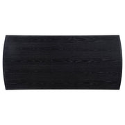 Mesa de comedor Brookmead de 100 pulgadas con hojas extensibles, color negro
