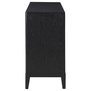 Aparador tipo buffet de 4 puertas Brookmead, color negro