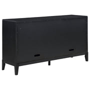Aparador tipo buffet de 4 puertas Brookmead, color negro