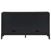Aparador tipo buffet de 4 puertas Brookmead, color negro