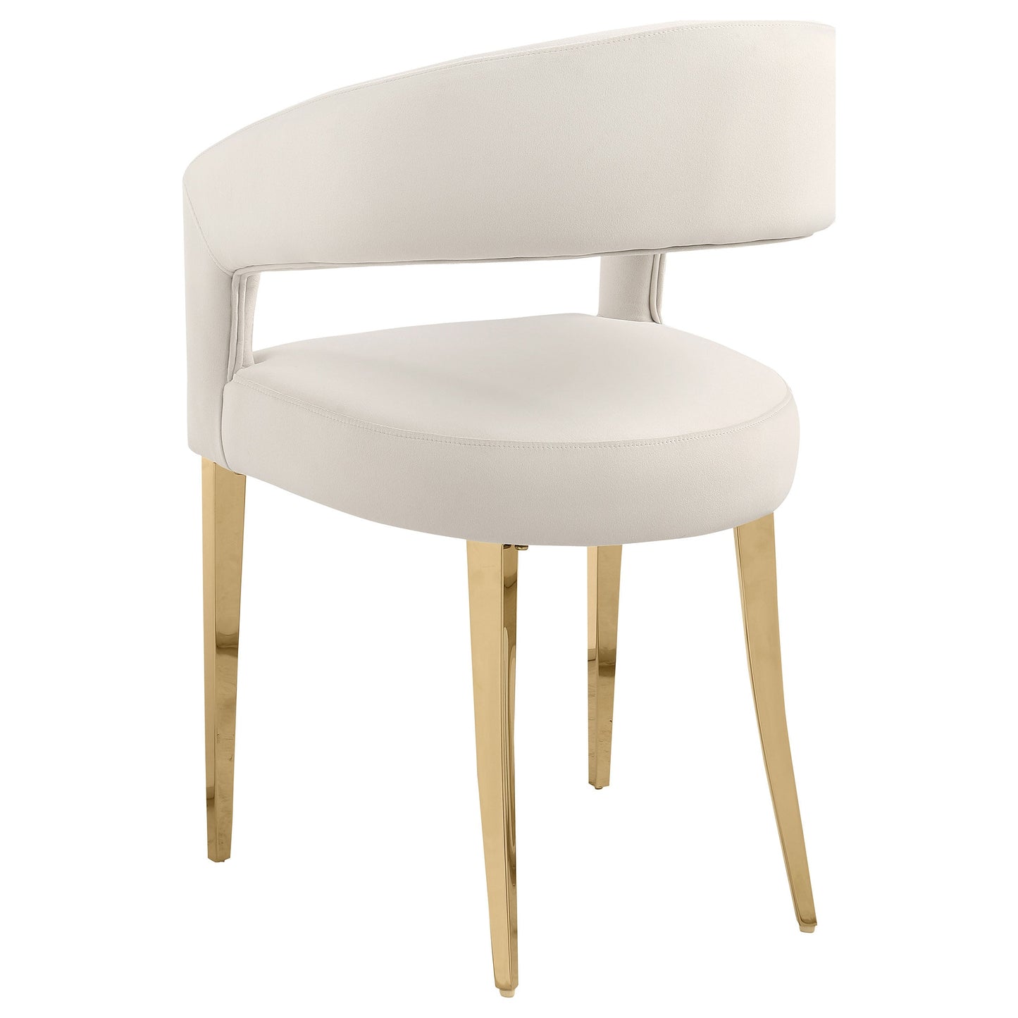 Sillón de comedor tapizado en terciopelo Galiano beige (juego de 2)