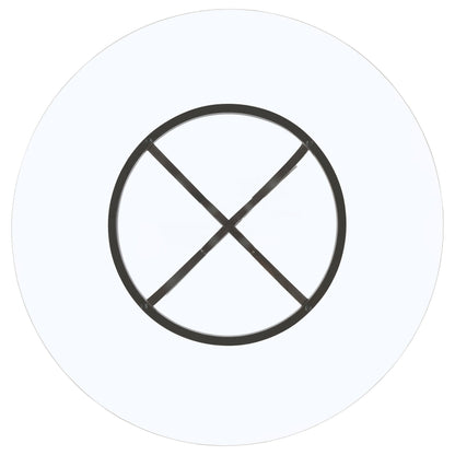 Mesa de comedor redonda Aviano de 48 pulgadas con tapa de vidrio y metal color bronce