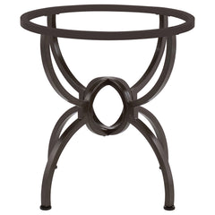 Mesa de comedor redonda de metal Aviano con base de bronce