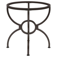 Mesa de comedor redonda de metal Aviano con base de bronce