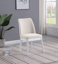 Carissa Upholstered Dining Side Chair Beige (Set of 2)
