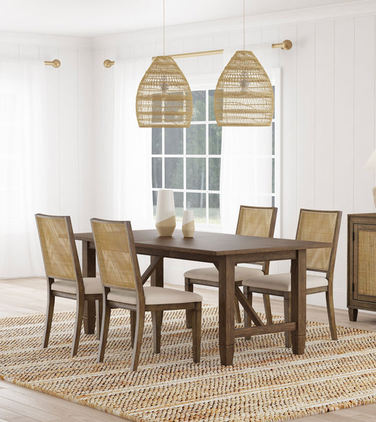 Matisse Rectangular Dining Table Set Light Brown