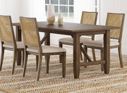 Mesa de comedor rectangular Matisse de madera de 94 pulgadas en marrón claro