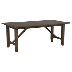 Mesa de comedor rectangular Matisse de madera de 94 pulgadas en marrón claro