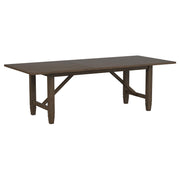 Mesa de comedor rectangular Matisse de madera de 94 pulgadas en marrón claro