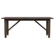 Mesa de comedor rectangular Matisse de madera de 94 pulgadas en marrón claro