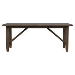 Mesa de comedor rectangular Matisse de madera de 94 pulgadas en marrón claro