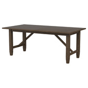 Mesa de comedor rectangular Matisse de madera de 94 pulgadas en marrón claro