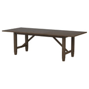 Mesa de comedor rectangular Matisse de madera de 94 pulgadas en marrón claro