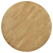 Juego de comedor redondo Elowen de madera maciza en nogal claro