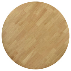Mesa de comedor redonda Elowen de 42 pulgadas de madera maciza en nogal claro