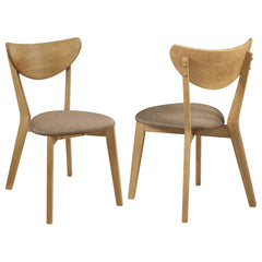 Silla de comedor Elowen de madera en nogal claro (juego de 2)