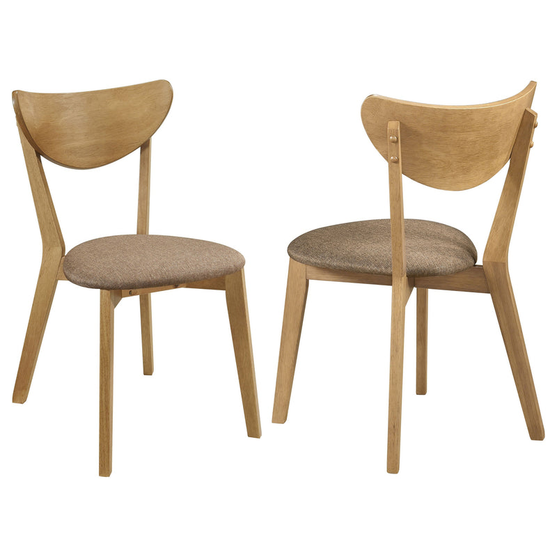 Silla de comedor Elowen de madera en nogal claro (juego de 2)