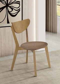 Silla de comedor Elowen de madera en nogal claro (juego de 2)