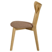 Silla de comedor Elowen de madera en nogal claro (juego de 2)