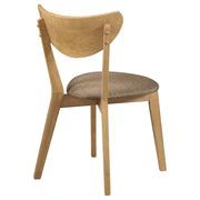 Silla de comedor Elowen de madera en nogal claro (juego de 2)