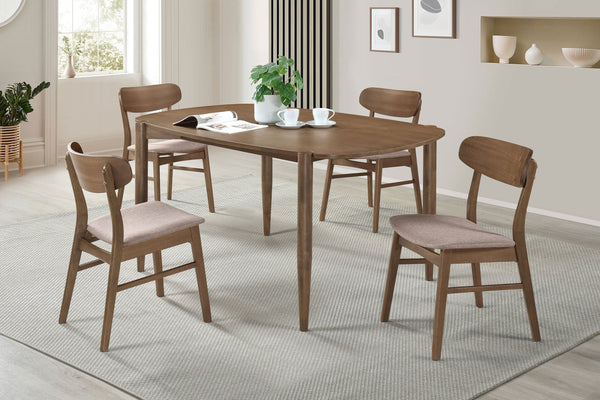 Dortch Oval Solid Wood Dining Set Walnut