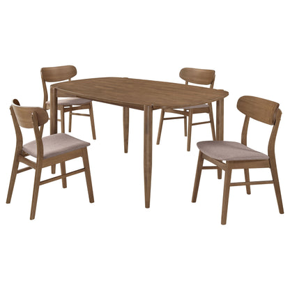 Dortch Oval Solid Wood Dining Set Walnut