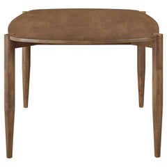Mesa de comedor ovalada Dortch de madera maciza de 63 pulgadas en nogal