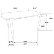 Mesa de comedor ovalada Dortch de madera maciza de 63 pulgadas en nogal
