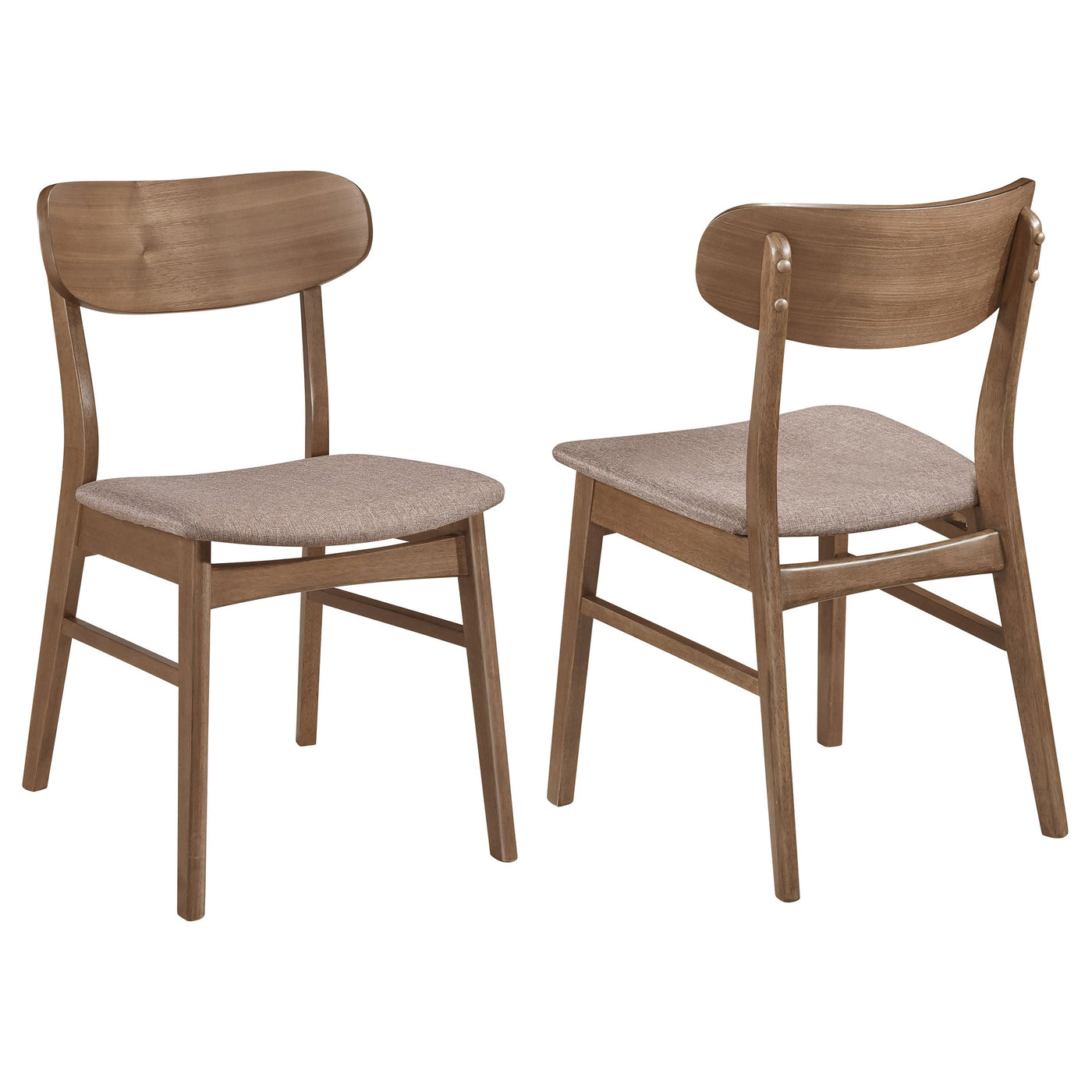 Silla de comedor Dortch en nogal y marrón (juego de 2)