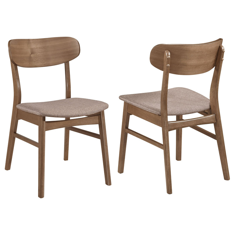 Silla de comedor Dortch en nogal y marrón (juego de 2)